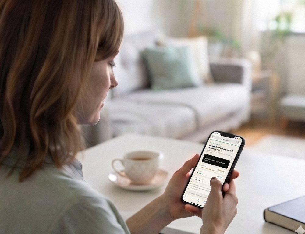 Reading System Check results on a phone at home