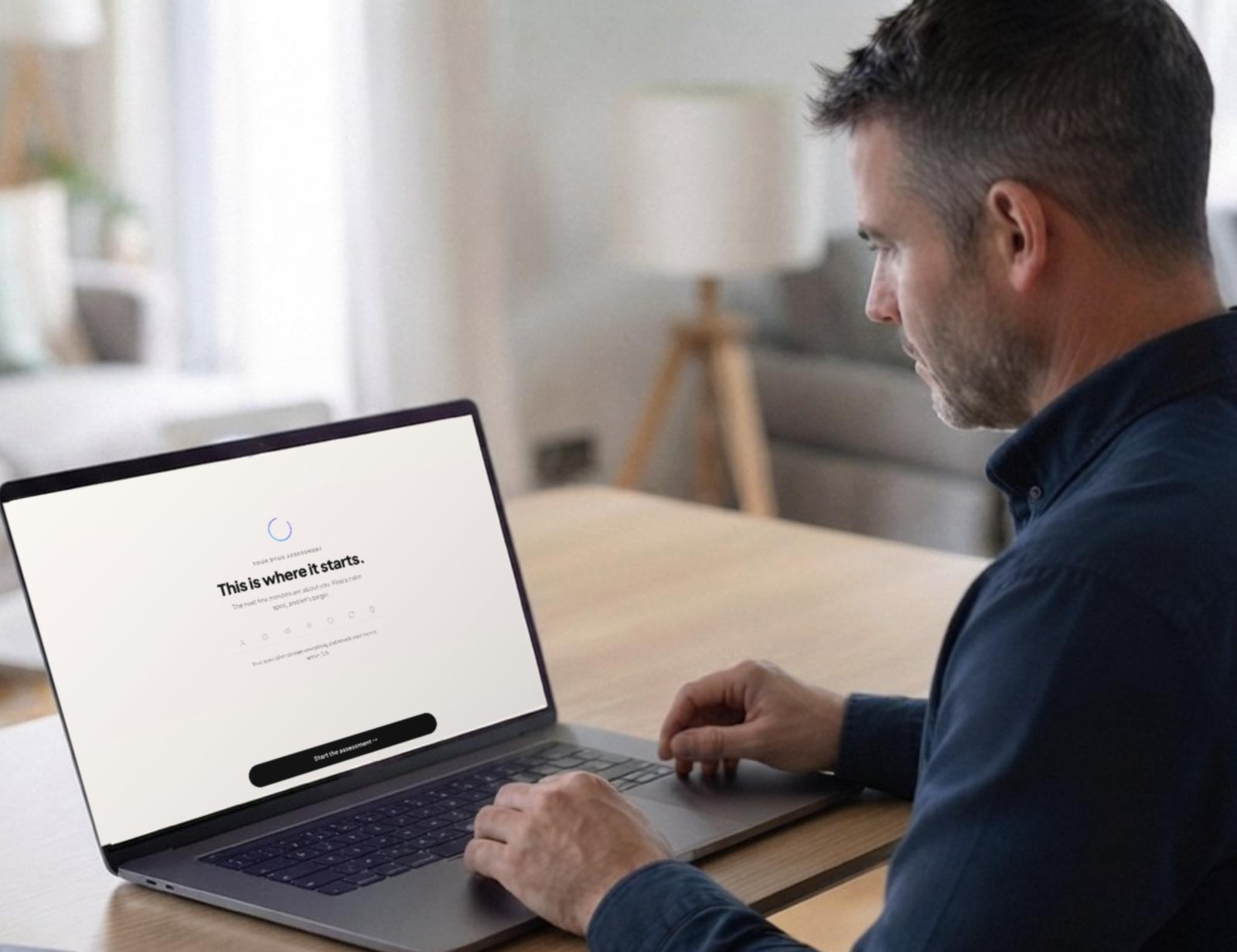 Starting the BYOR assessment on a laptop at home